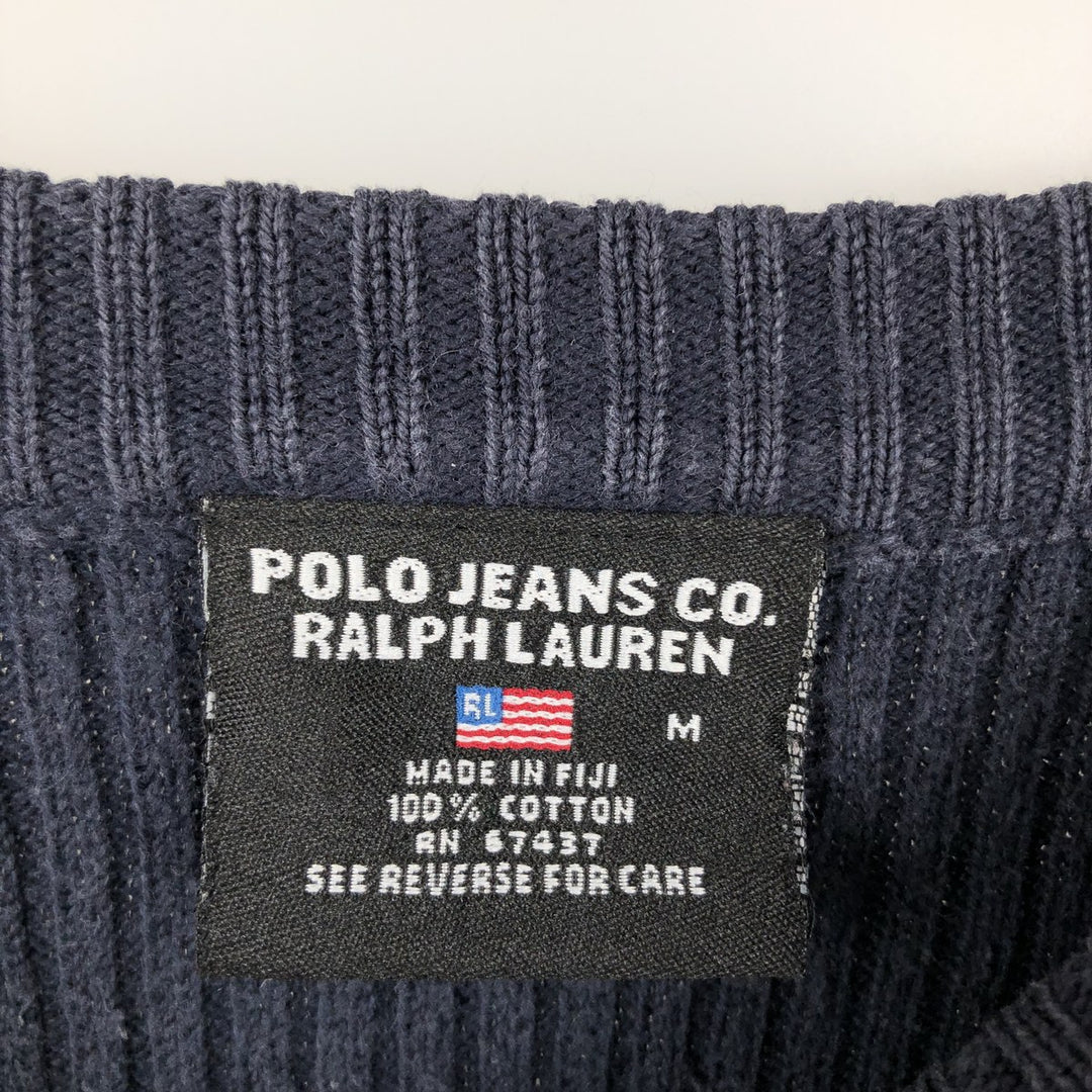 Ralph Lauren POLO JEANS COMPANY Men's Size M (equivalent to size M) cotton navy blue type Vintage Second Hand