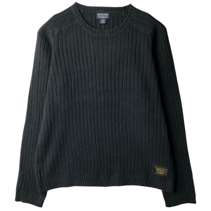 2000'S Ralph Lauren POLO JEANS COMPANY Ribbed Cotton Knit Sweater, Men's Size XL (approx.) cotton black type Vintage Second Hand