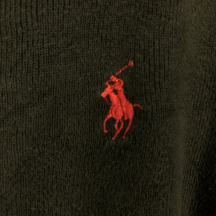 Ralph Lauren POLO by Ralph Lauren Cotton Knit Sweater Men's M Size cotton Green type dark green Vintage Second Hand