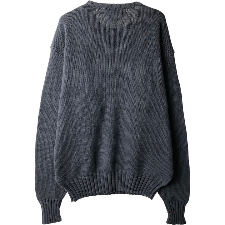 Ralph Lauren POLO by Ralph Lauren Cotton Knit Sweater Men's L size cotton navy blue type Vintage Second Hand