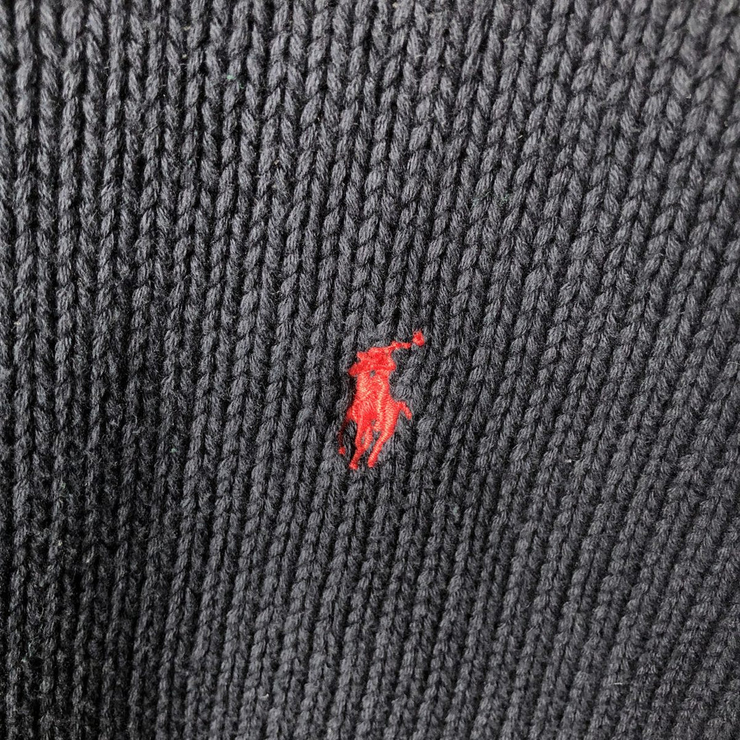 Ralph Lauren POLO by Ralph Lauren Cotton Knit Sweater Men's L size cotton navy blue type Vintage Second Hand