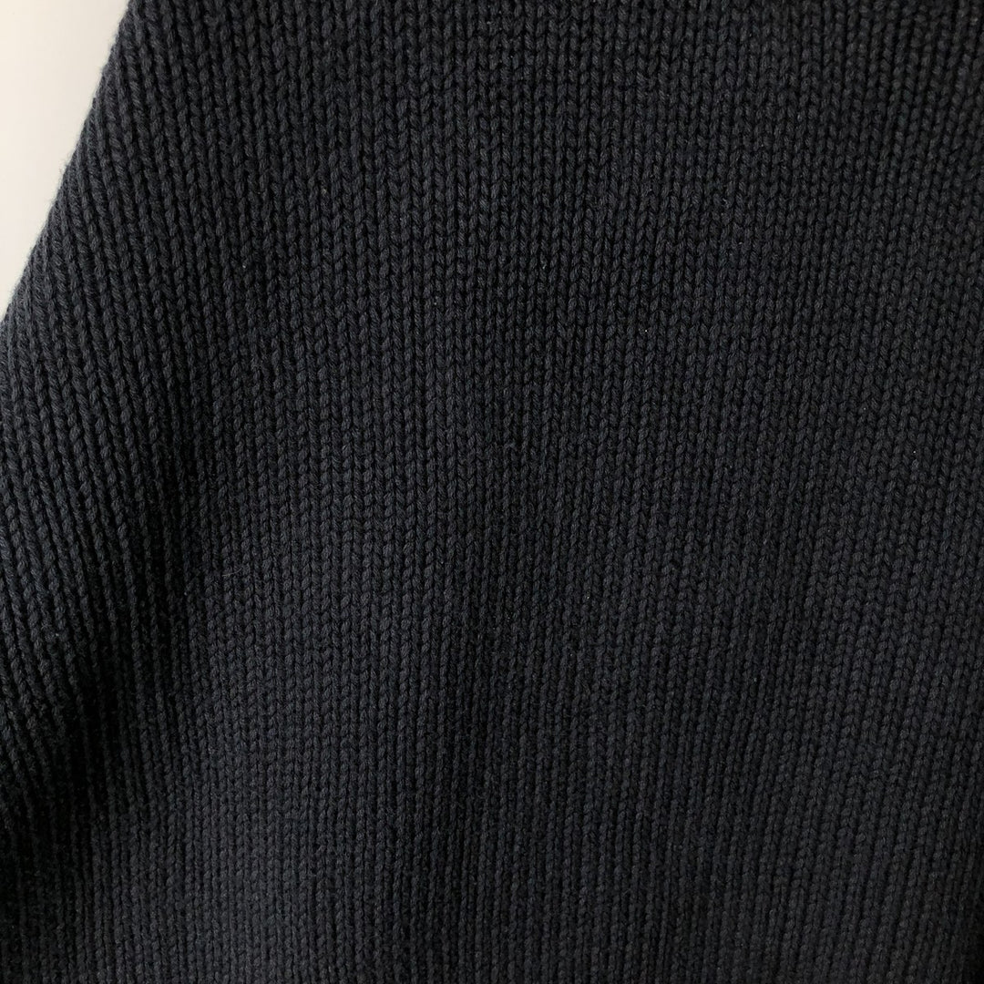 Ralph Lauren POLO by Ralph Lauren Cotton Knit Sweater Men's L size cotton navy blue type Vintage Second Hand