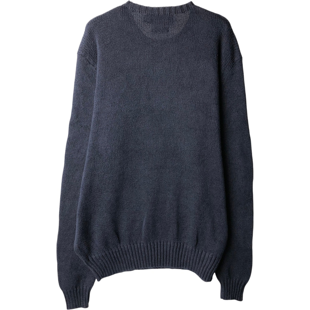 Ralph Lauren POLO by Ralph Lauren Pima cotton knit sweater, men's size M Pima Cotton navy blue type Vintage Second Hand