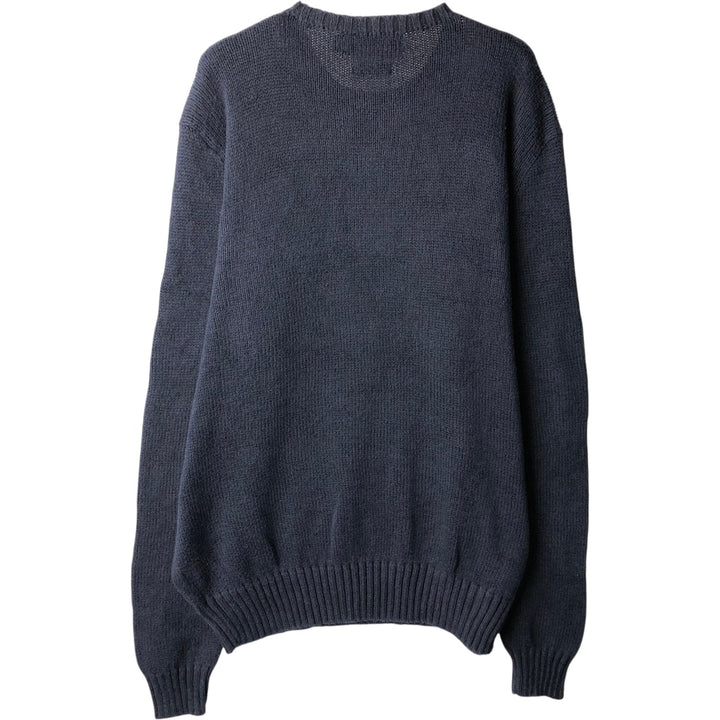 Ralph Lauren POLO by Ralph Lauren Pima cotton knit sweater, men's size M Pima Cotton navy blue type Vintage Second Hand