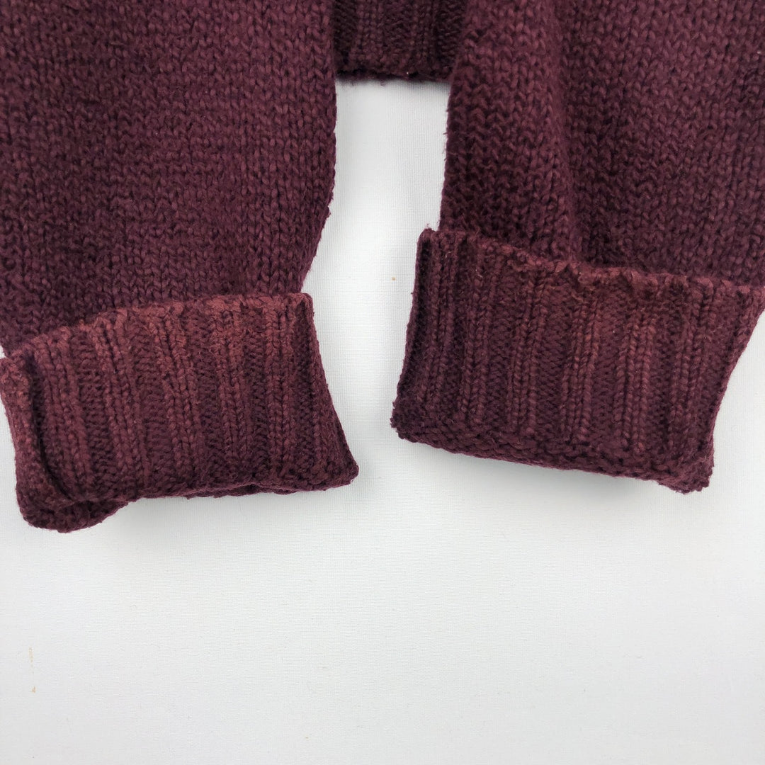 Ralph Lauren POLO by Ralph Lauren Cotton Knit Sweater Men's XL cotton wine-red Vintage Second Hand