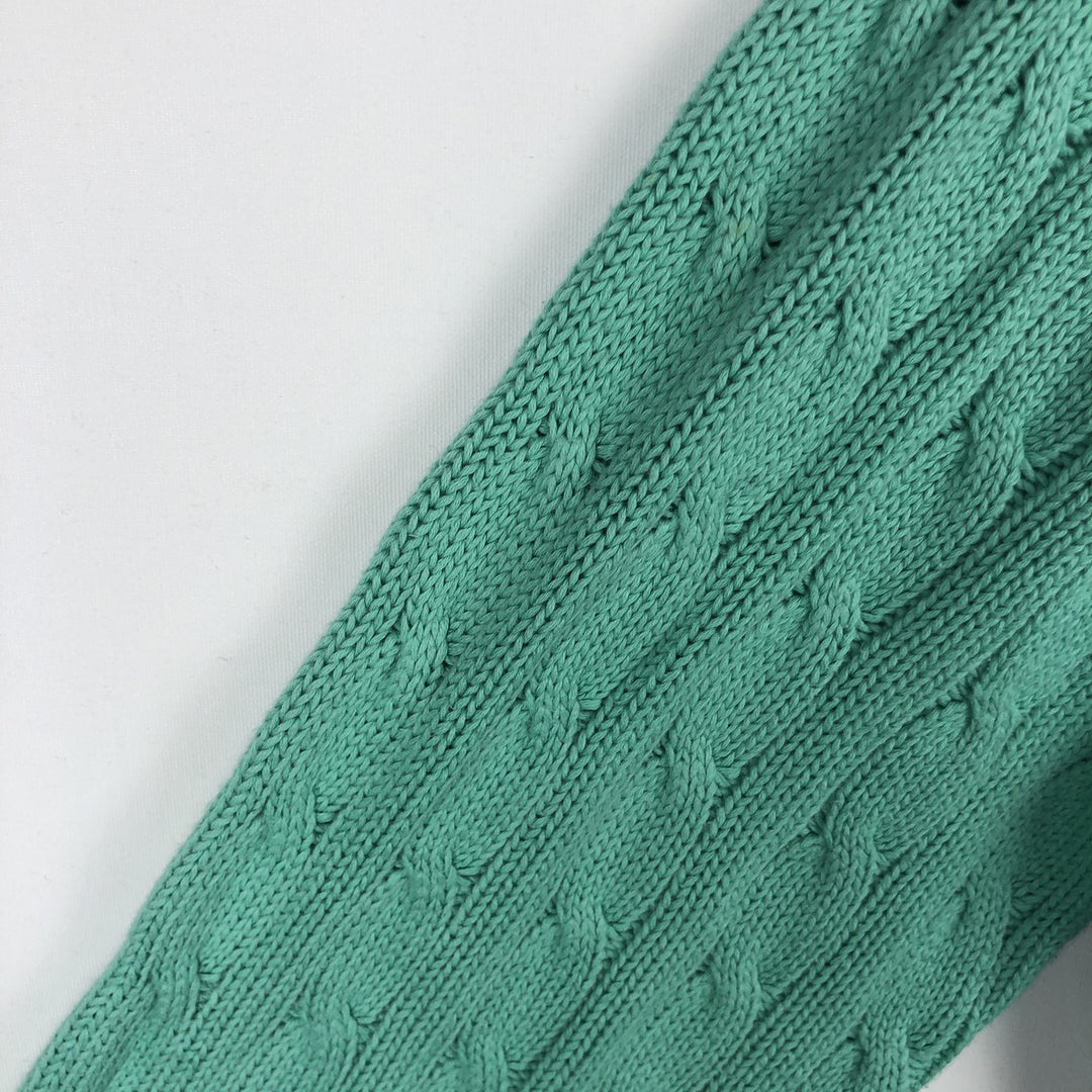 Ralph Lauren POLO by Ralph Lauren Cable Knit Cotton Sweater Men's XL cotton Mint green Vintage Second Hand