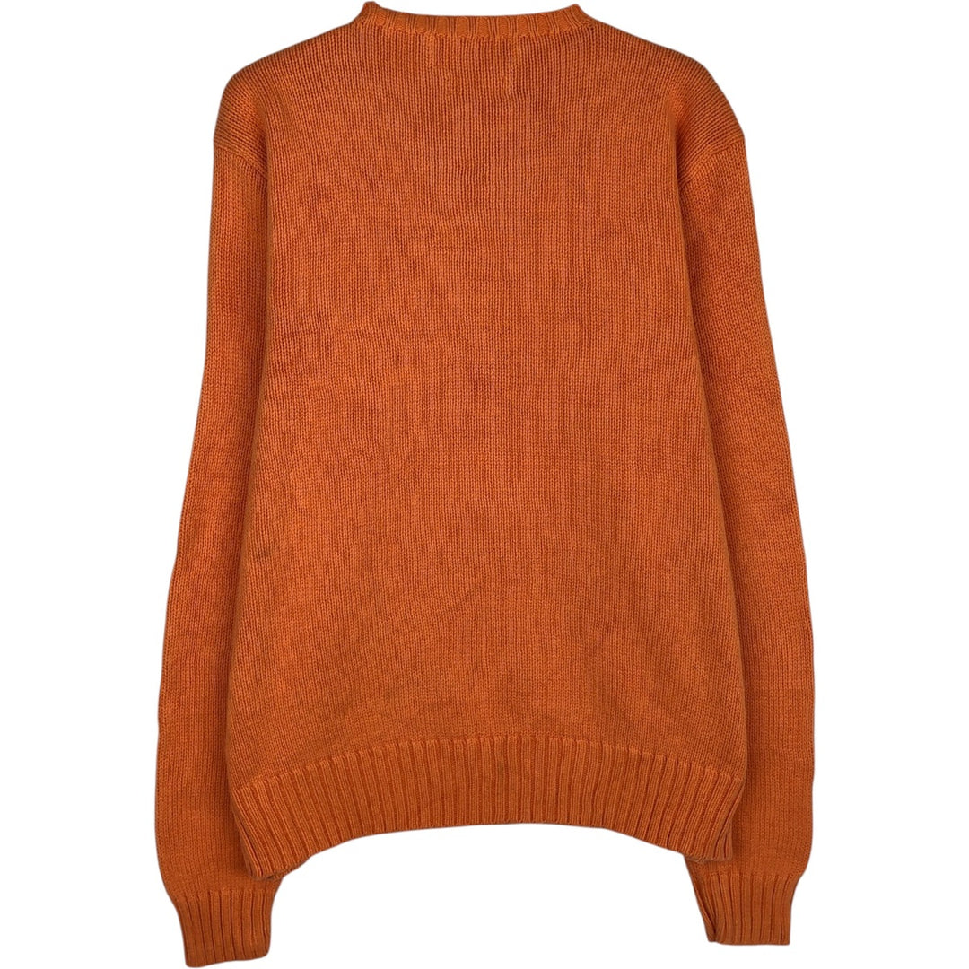 Ralph Lauren POLO by Ralph Lauren Pima cotton knit sweater, men's size M Pima Cotton orange type Vintage Second Hand