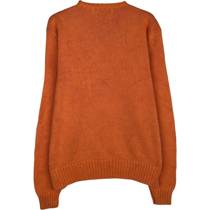Ralph Lauren POLO by Ralph Lauren Pima cotton knit sweater, men's size M Pima Cotton orange type Vintage Second Hand