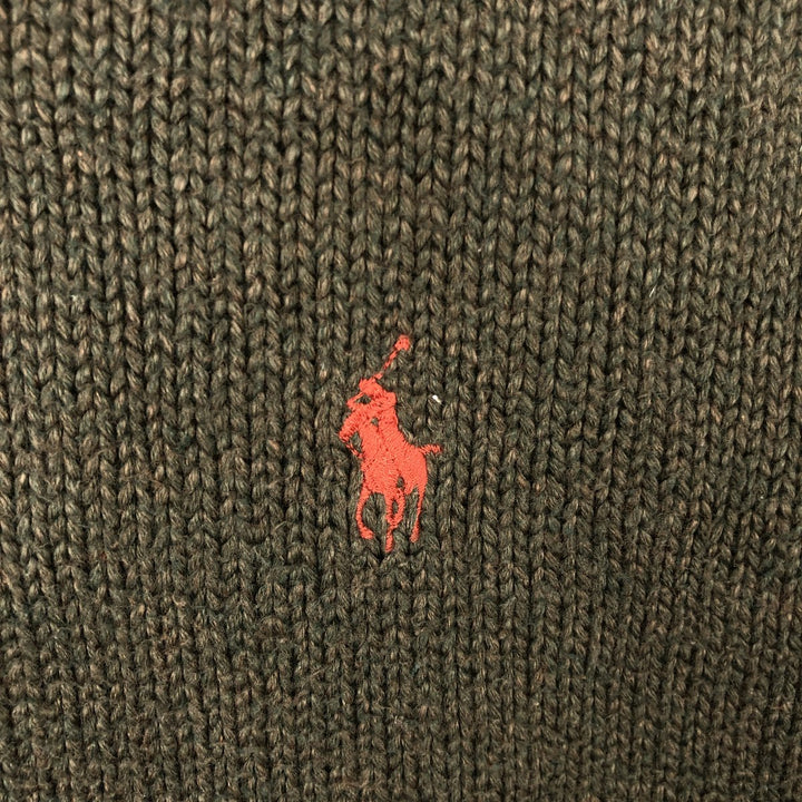 Ralph Lauren POLO by Ralph Lauren Cotton Knit Sweater Men's L size cotton Khaki type Vintage Second Hand