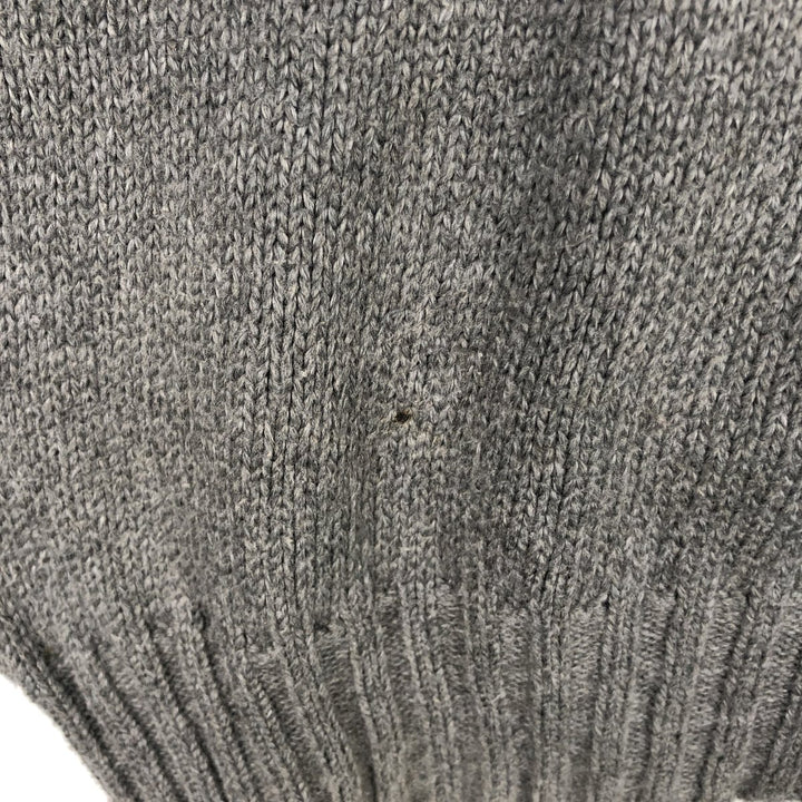 Ralph Lauren POLO RALPH LAUREN cotton knit sweater, men's size S cotton gray type Vintage Second Hand
