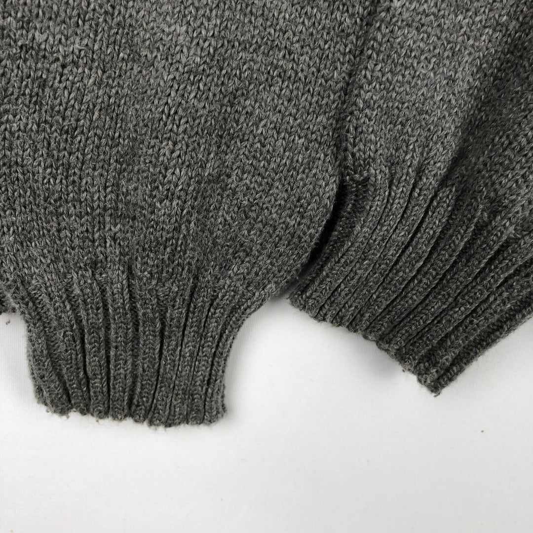 Ralph Lauren POLO RALPH LAUREN cotton knit sweater, men's size S cotton gray type Vintage Second Hand