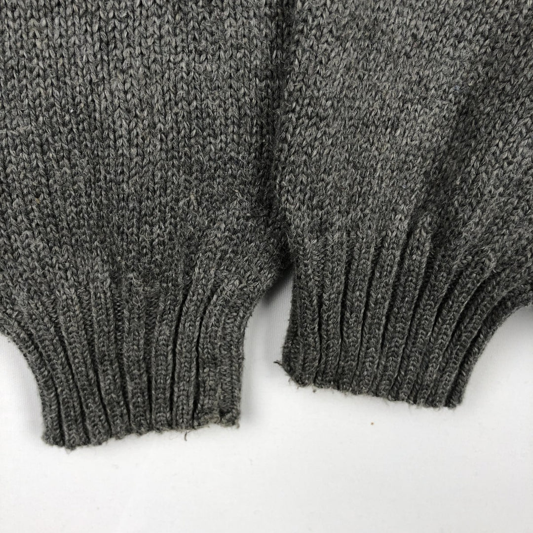 Ralph Lauren POLO RALPH LAUREN cotton knit sweater, men's size S cotton gray type Vintage Second Hand