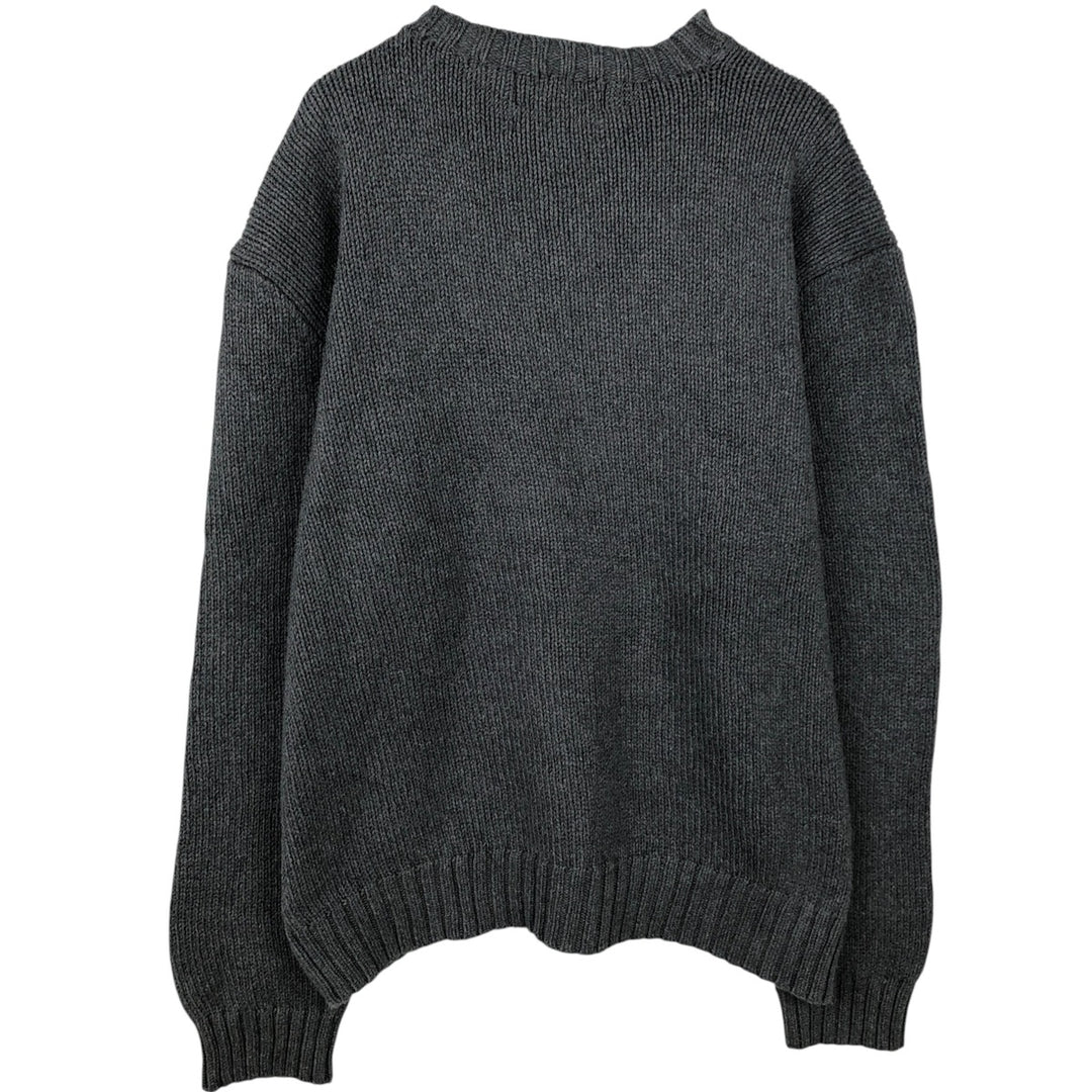 Ralph Lauren POLO by Ralph Lauren Cotton Knit Sweater Men's XL cotton gray type Vintage Second Hand