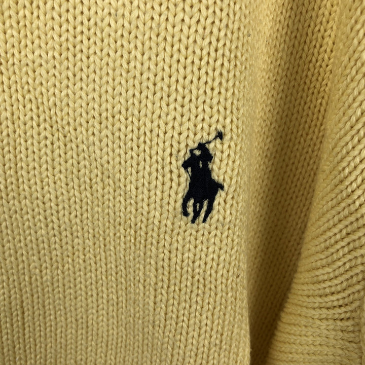 Ralph Lauren POLO by Ralph Lauren Cotton Knit Sweater Men's M Size cotton yellow type Vintage Second Hand