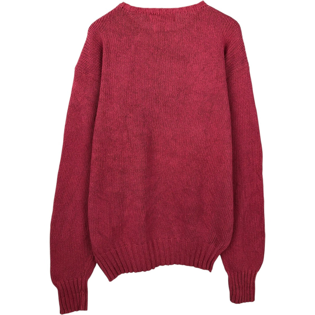Ralph Lauren POLO by Ralph Lauren Cotton Knit Sweater Men's L size cotton pink type Vintage Second Hand