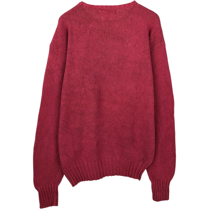 Ralph Lauren POLO by Ralph Lauren Cotton Knit Sweater Men's L size cotton pink type Vintage Second Hand