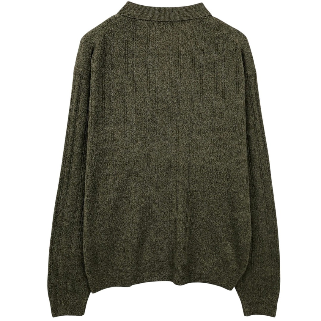 Dockers polo knit sweater, men's size L acrylic Khaki type Vintage Second Hand