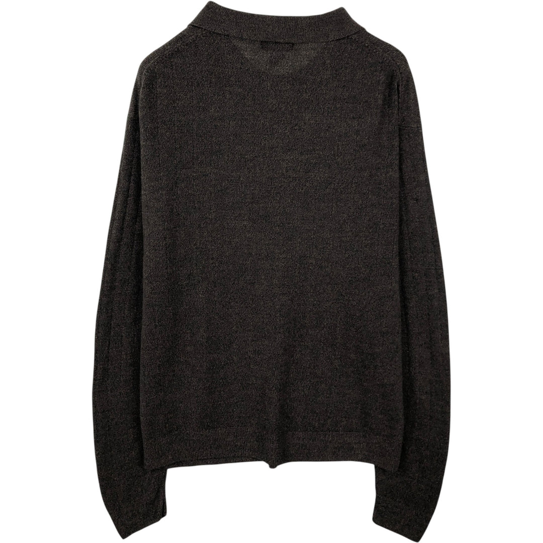 Dockers Polo Knit Sweater, Men's XL Size acrylic brown type Vintage Second Hand