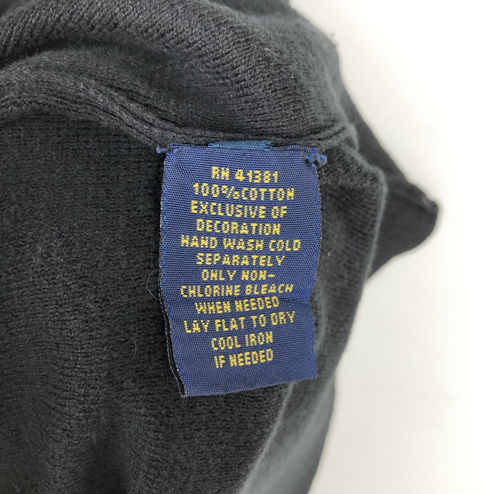 Ralph Lauren POLO RALPH LAUREN PIMA COTTON V-neck Pima cotton knit sweater, men's size L cotton black type Vintage Second Hand