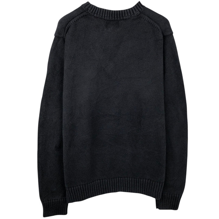 90s-00'S LLBean V-neck knit sweater, men's size L equivalent, vintage. unclear navy blue type Vintage Second Hand