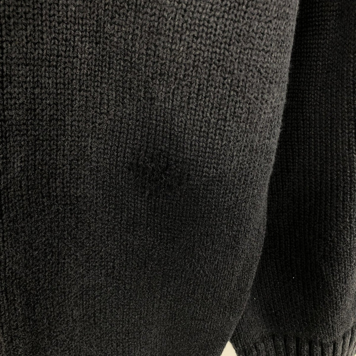 90s-00'S LLBean V-neck knit sweater, men's size L equivalent, vintage. unclear navy blue type Vintage Second Hand