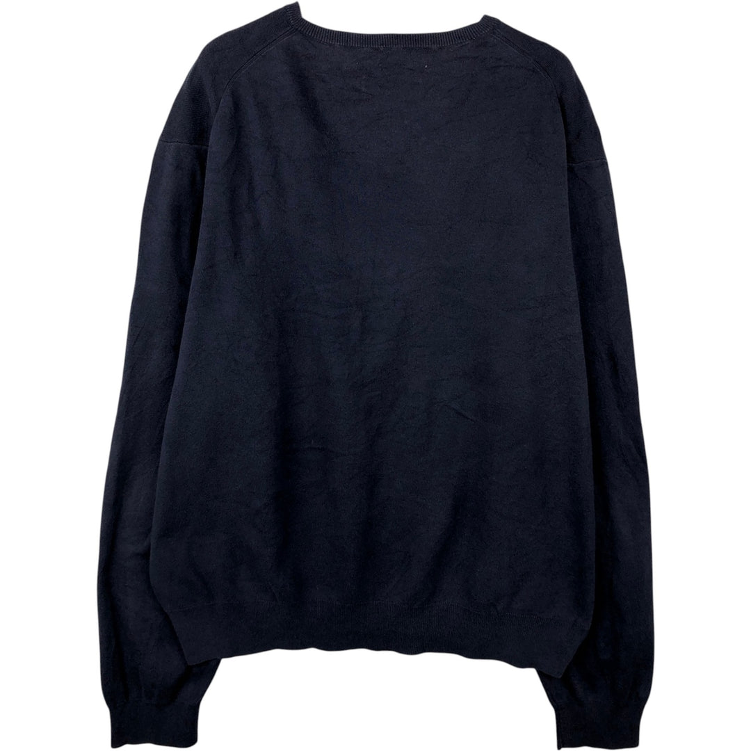 Ralph Lauren V-neck knit sweater, men's size XL. unclear navy blue type Vintage Second Hand