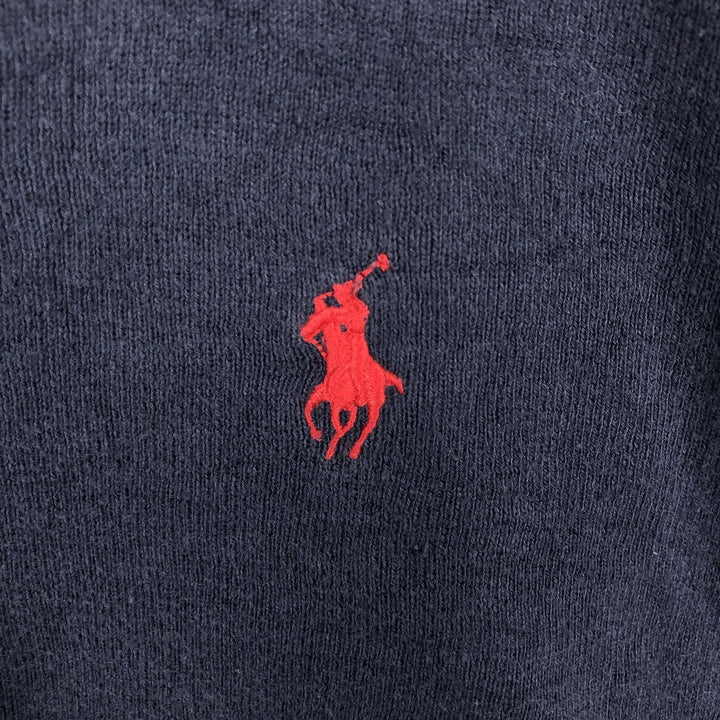 Ralph Lauren V-neck knit sweater, men's size XL. unclear navy blue type Vintage Second Hand