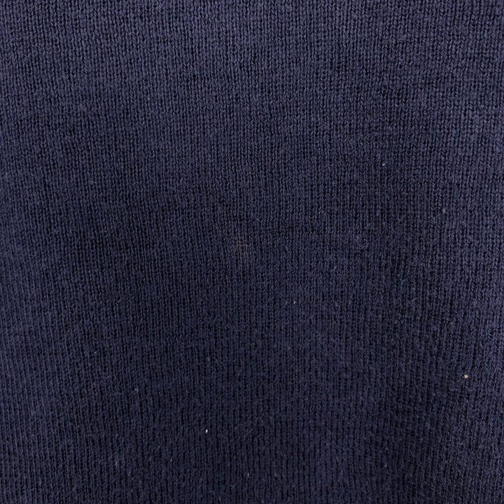Ralph Lauren POLO by Ralph Lauren V-neck Pima cotton knit sweater, men's size XXL Pima Cotton navy blue type Vintage Second Hand