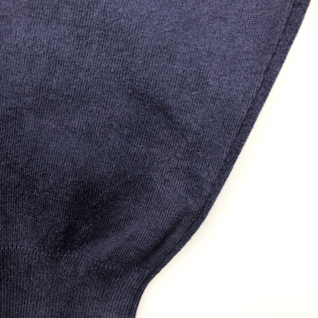 Ralph Lauren POLO by Ralph Lauren V-neck Pima cotton knit sweater, men's size XXL Pima Cotton navy blue type Vintage Second Hand