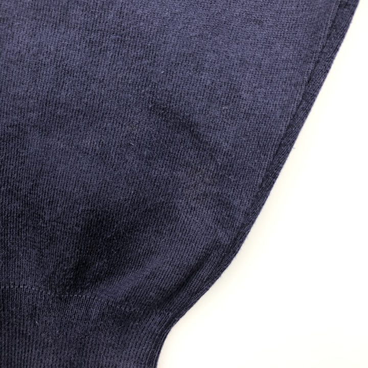 Ralph Lauren POLO by Ralph Lauren V-neck Pima cotton knit sweater, men's size XXL Pima Cotton navy blue type Vintage Second Hand