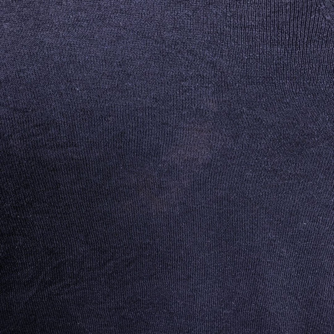 Ralph Lauren POLO by Ralph Lauren V-neck Pima cotton knit sweater, men's size XXL Pima Cotton navy blue type Vintage Second Hand