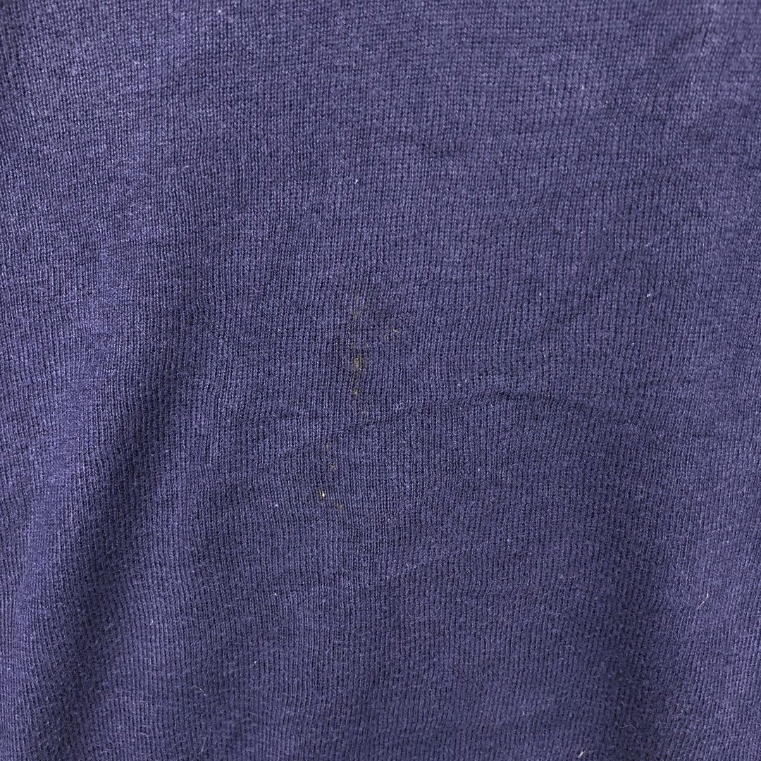 Ralph Lauren POLO by Ralph Lauren V-neck Pima cotton knit sweater, men's size XL Pima Cotton navy blue type Vintage Second Hand