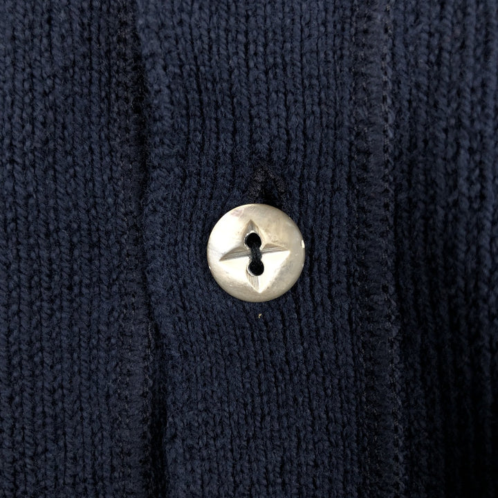Hugo Boss polo knit sweater, men's size XL unclear navy blue type Vintage Second Hand