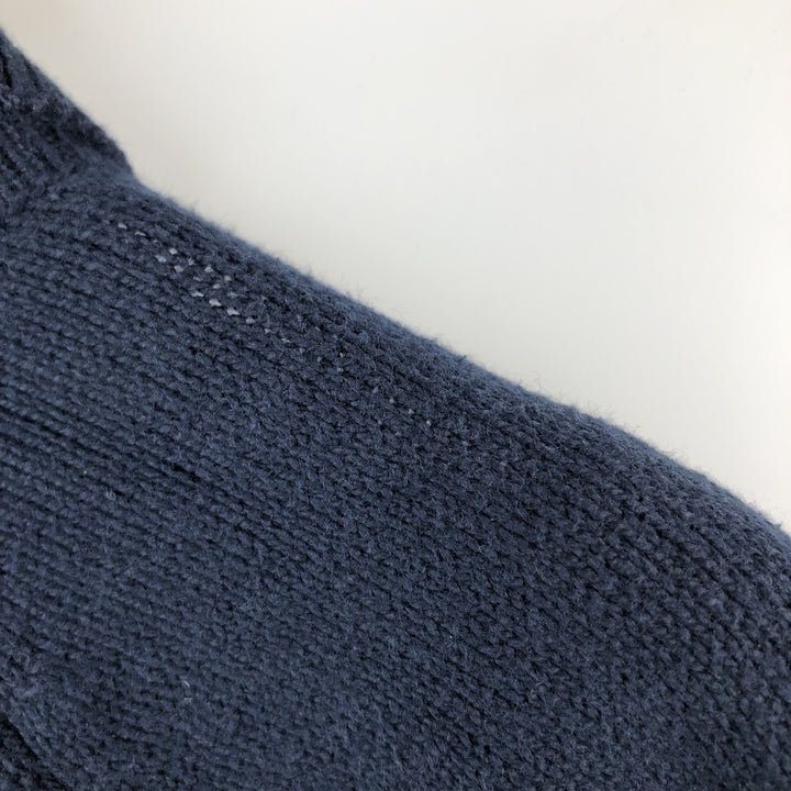 Hugo Boss polo knit sweater, men's size XL unclear navy blue type Vintage Second Hand