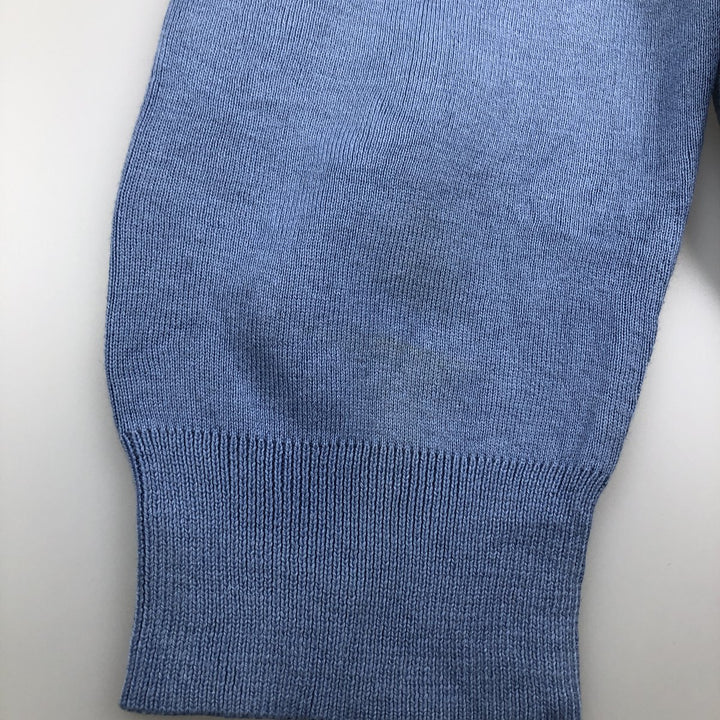 Ralph Lauren POLO by Ralph Lauren V-neck Pima cotton knit sweater, men's size L Pima Cotton Blue type light blue Vintage Second Hand