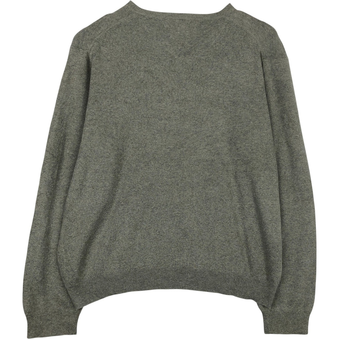 Ralph Lauren POLO by Ralph Lauren V-neck Pima cotton knit sweater, men's size M Pima Cotton Khaki type sage green Vintage Second Hand