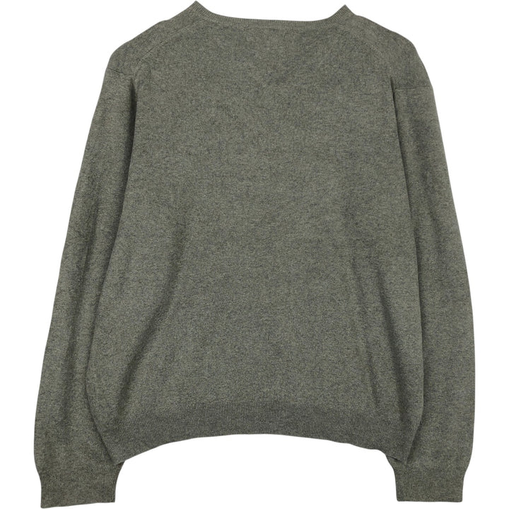 Ralph Lauren POLO by Ralph Lauren V-neck Pima cotton knit sweater, men's size M Pima Cotton Khaki type sage green Vintage Second Hand