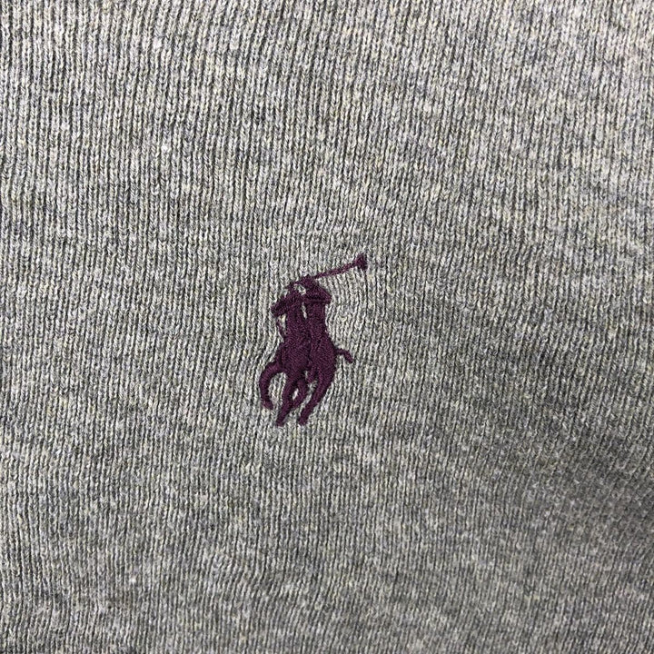 Ralph Lauren POLO by Ralph Lauren V-neck Pima cotton knit sweater, men's size M Pima Cotton Khaki type sage green Vintage Second Hand
