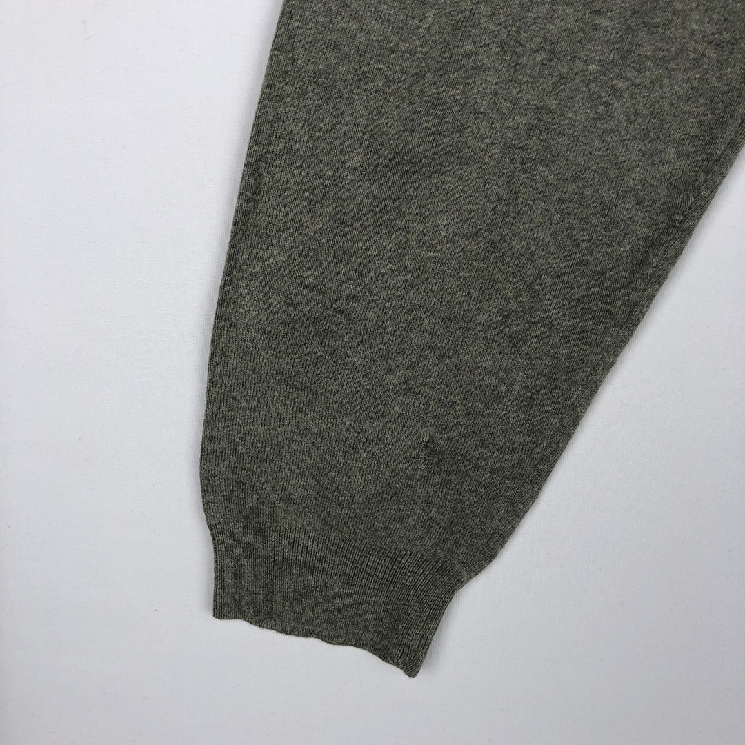 Ralph Lauren POLO by Ralph Lauren V-neck Pima cotton knit sweater, men's size M Pima Cotton Khaki type sage green Vintage Second Hand
