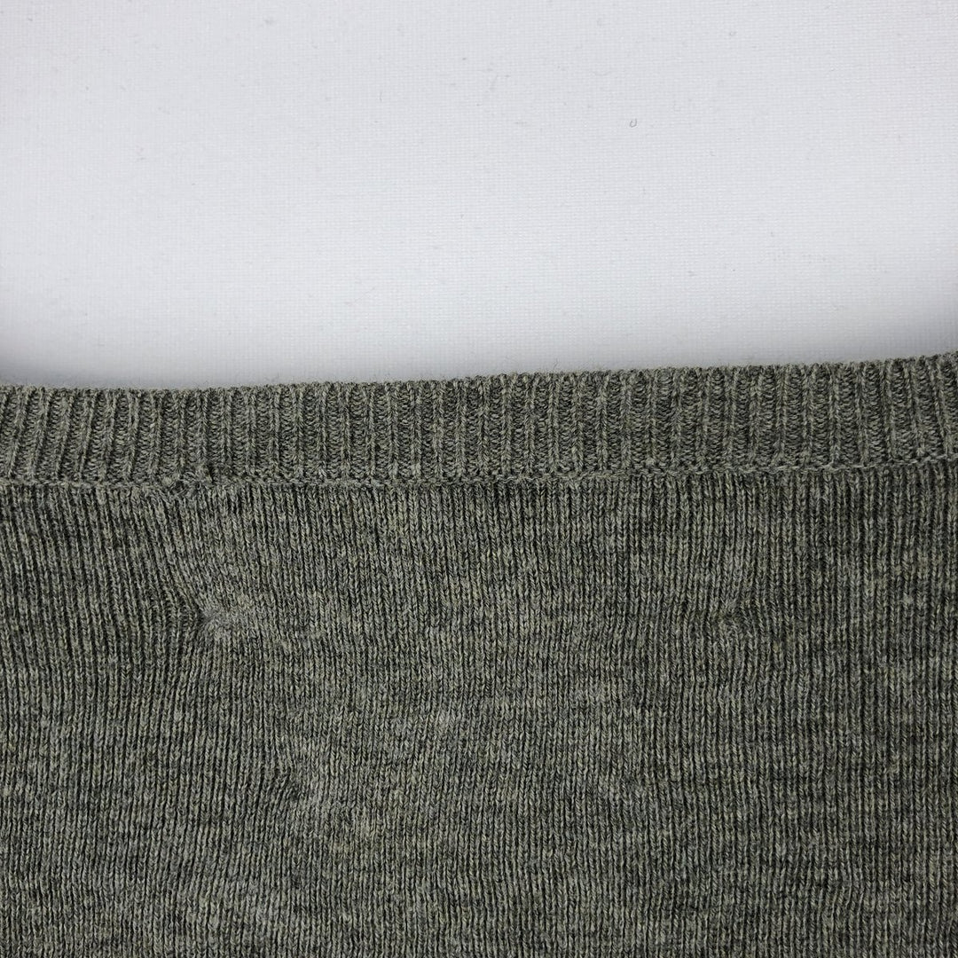 Ralph Lauren POLO by Ralph Lauren V-neck Pima cotton knit sweater, men's size M Pima Cotton Khaki type sage green Vintage Second Hand