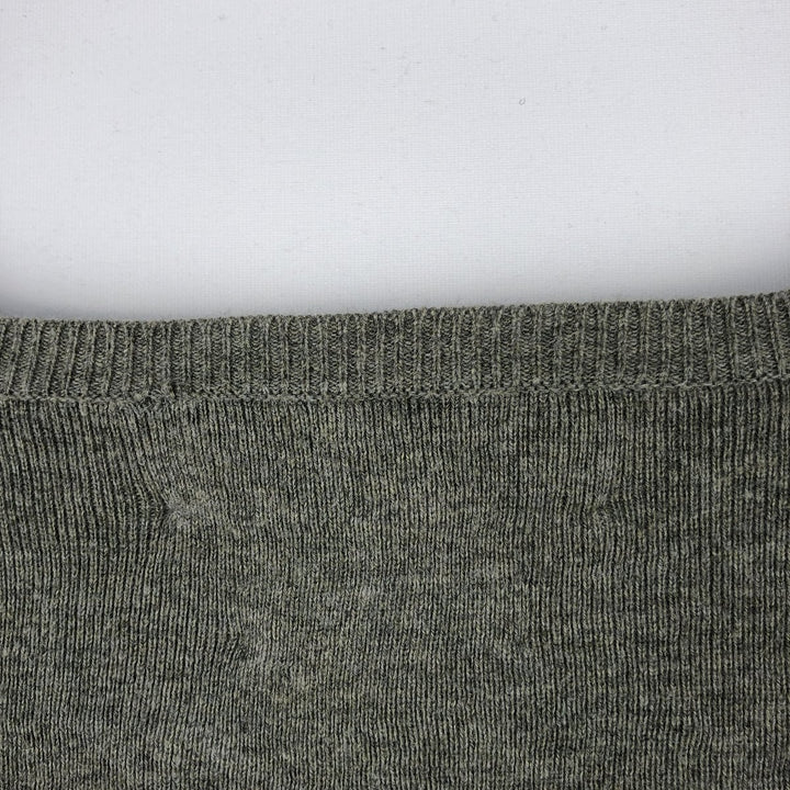 Ralph Lauren POLO by Ralph Lauren V-neck Pima cotton knit sweater, men's size M Pima Cotton Khaki type sage green Vintage Second Hand