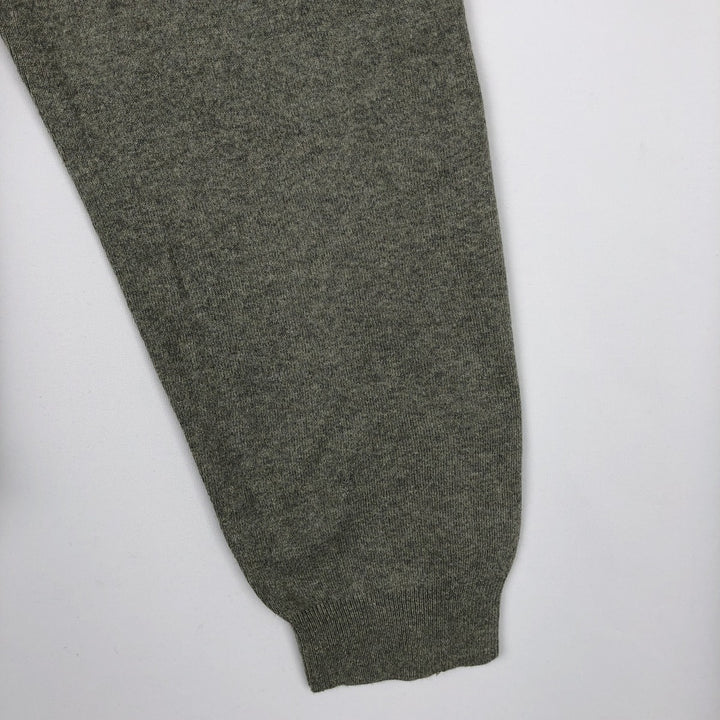 Ralph Lauren POLO by Ralph Lauren V-neck Pima cotton knit sweater, men's size M Pima Cotton Khaki type sage green Vintage Second Hand