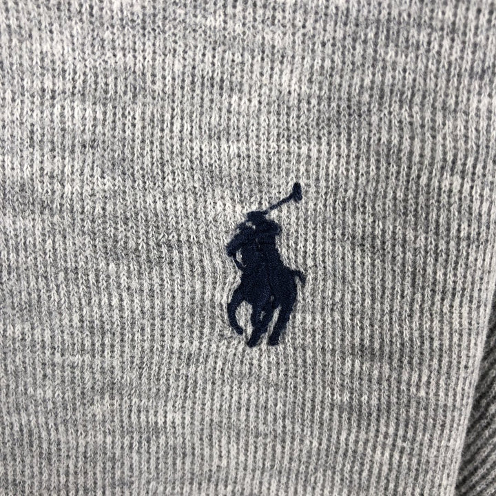 Ralph Lauren POLO RALPH LAUREN ESTATE RIB Rib-Knit Cotton Sweater, Men's Size L (approx.) cotton gray type Vintage Second Hand