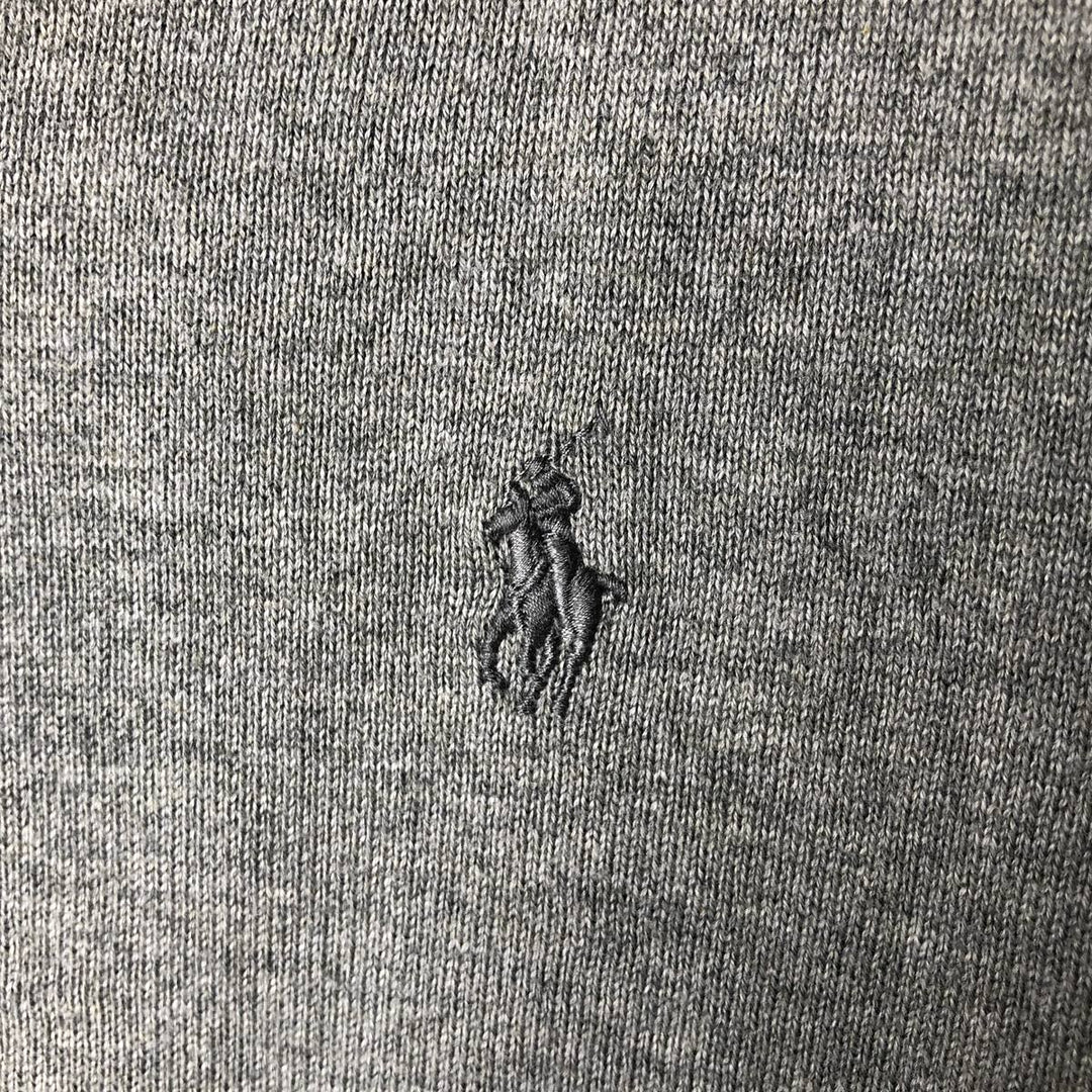 Ralph Lauren POLO RALPH LAUREN V-neck cotton knit sweater, men's size L cotton gray type Vintage Second Hand