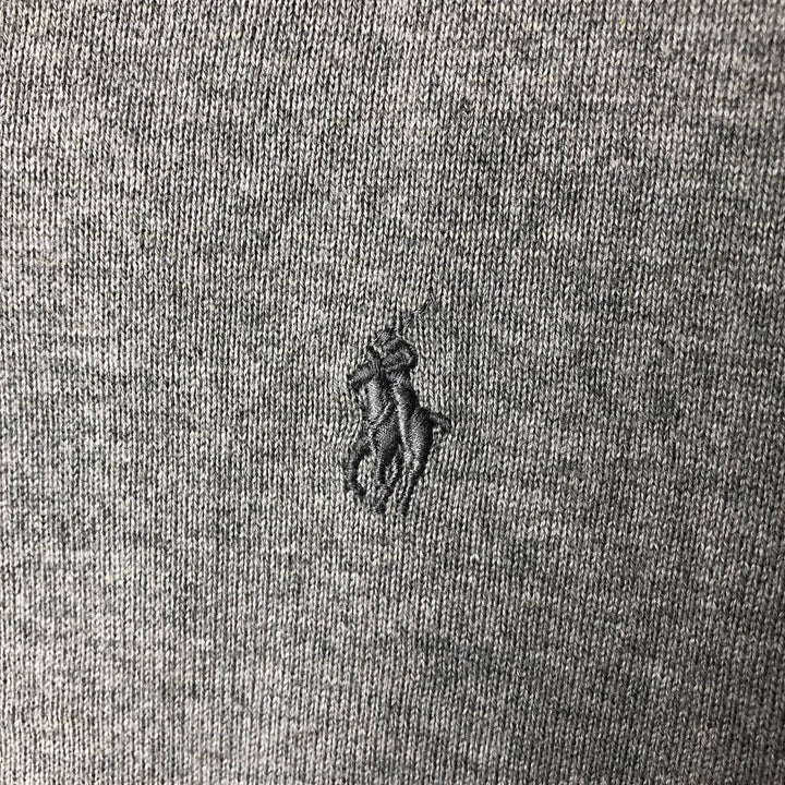 Ralph Lauren POLO RALPH LAUREN V-neck cotton knit sweater, men's size L cotton gray type Vintage Second Hand
