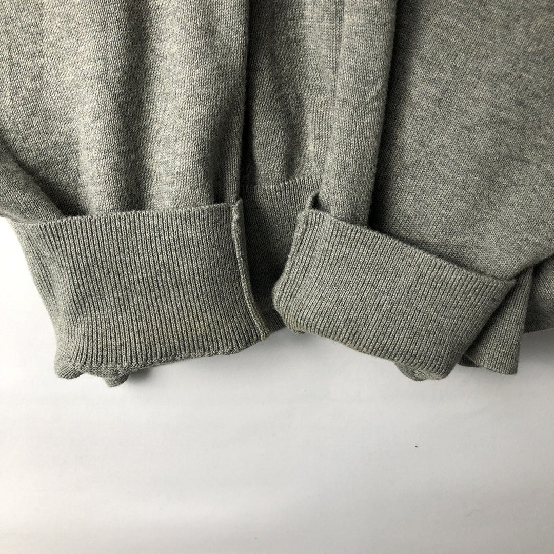 Ralph Lauren POLO RALPH LAUREN V-neck cotton knit sweater, men's size L cotton gray type Vintage Second Hand
