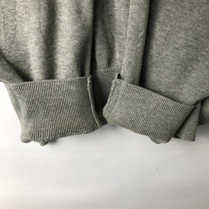 Ralph Lauren POLO RALPH LAUREN V-neck cotton knit sweater, men's size L cotton gray type Vintage Second Hand