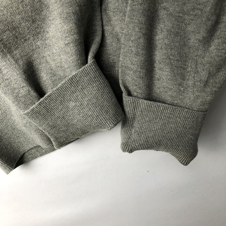 Ralph Lauren POLO RALPH LAUREN V-neck cotton knit sweater, men's size L cotton gray type Vintage Second Hand