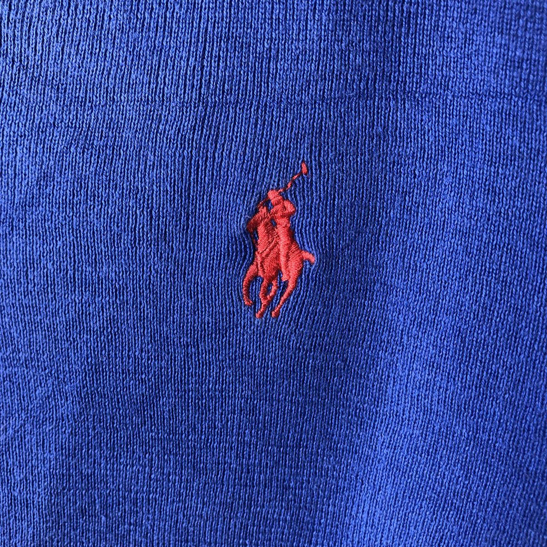 Ralph Lauren POLO RALPH LAUREN Slim Fit V-Neck Pima Cotton Knit Sweater, Men's Size L Pima Cotton blue type Vintage Second Hand
