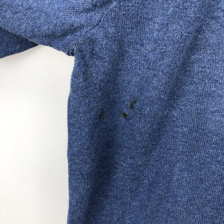 Ralph Lauren POLO RALPH LAUREN PIMA COTTON V-neck knit sweater, men's size XL (approx.) Pima Cotton blue type Vintage Second Hand